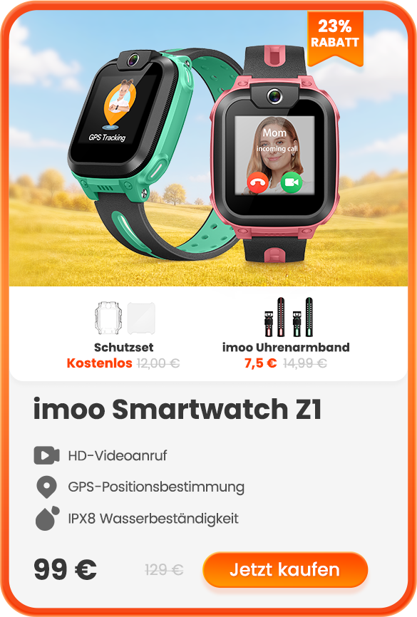imoo Smartwatch Z1, 99 €, 23 % Rabatt und Gratisgeschenke. Jetzt kaufen.