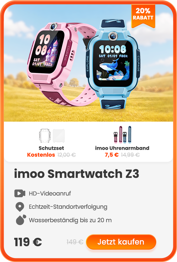 imoo Smartwatch Z3, 119 €, 20 % Rabatt und Gratisgeschenke. Jetzt kaufen.
