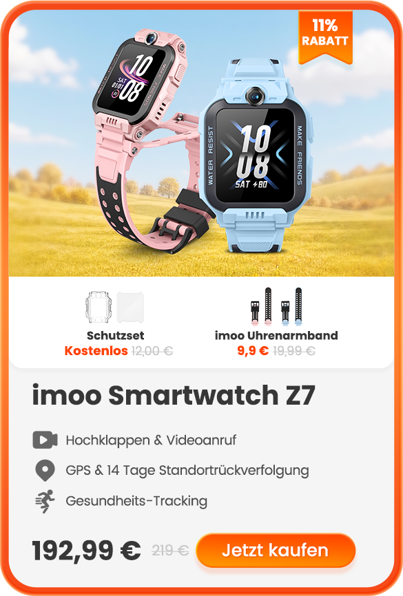 imoo Smartwatch Z7, 194,99 €, mit kostenlosem Schutzset. Jetzt kaufen.